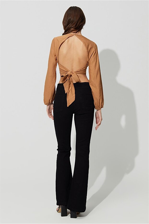 Camel Backless Bustier - 4