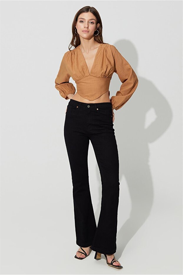 Camel Backless Bustier - 3