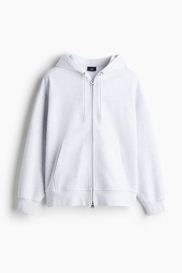 Oversized Fit Kapüşonlu ve Fermuarlı Üst - 4