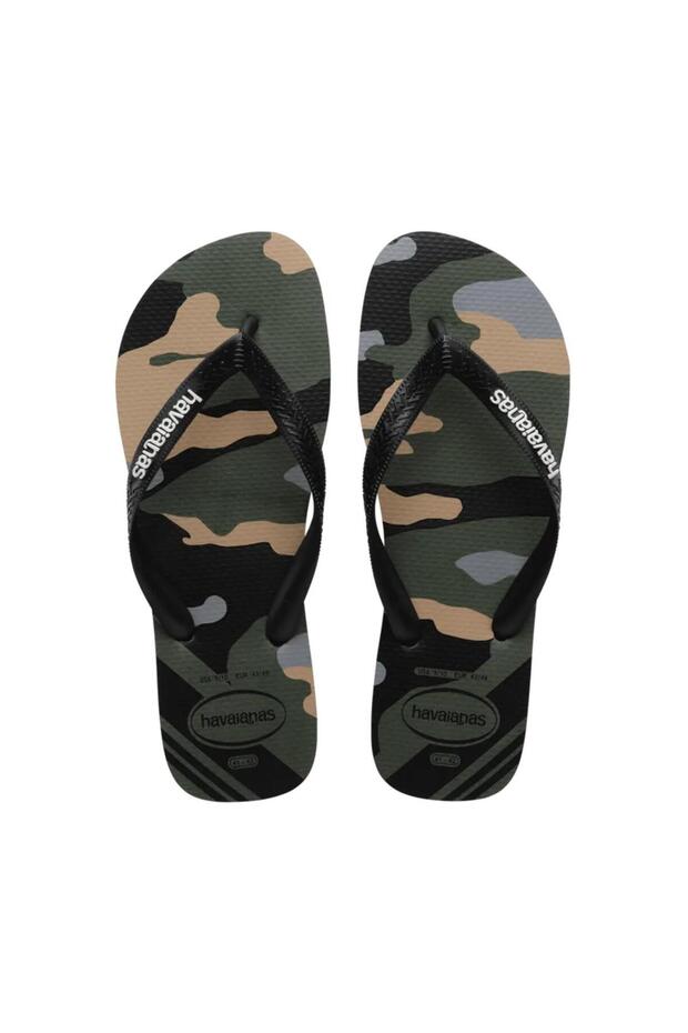 Top Camu Green Oliveblack Dark Green Men's Slippers