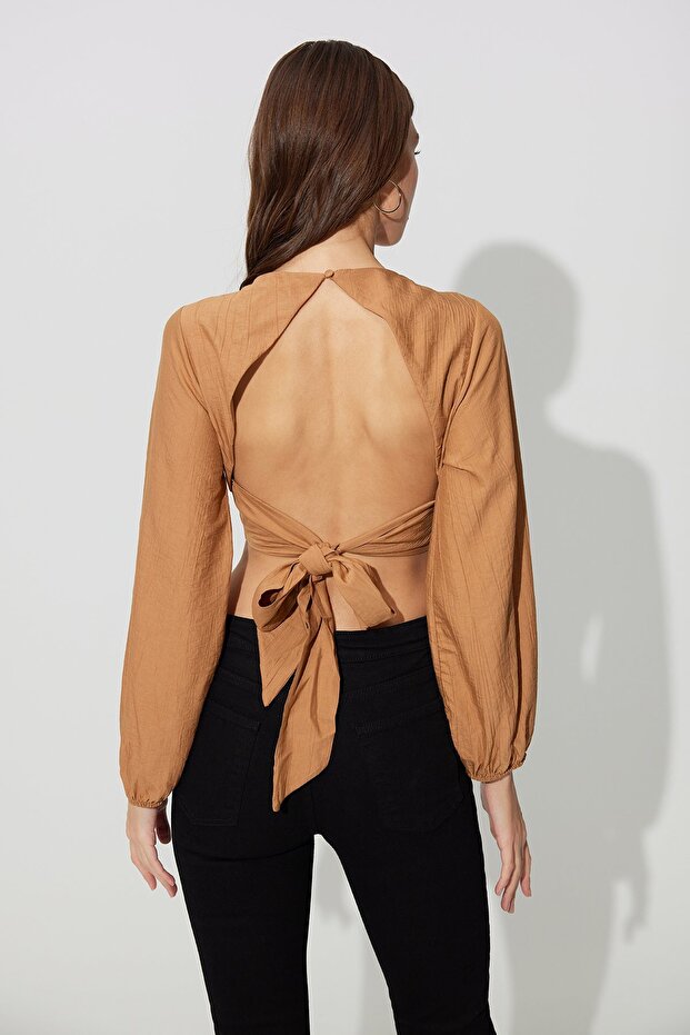 Camel Backless Bustier - 2