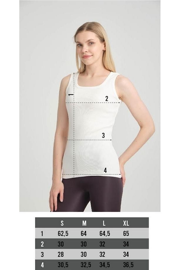 Fitted Vücuda Oturan Fitilli Kalın Askılı Basic Örme Atlet Kırmızı_melanj - 5