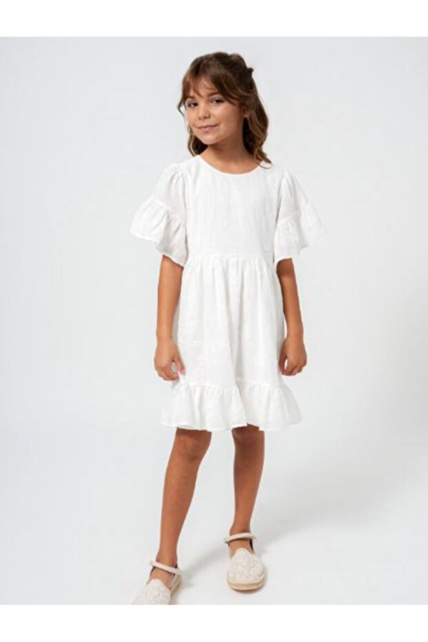 Female Child Summer White Dress 6950