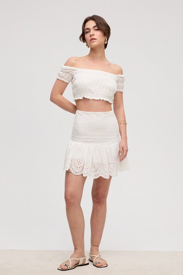 Set Brodat Scallop - 2