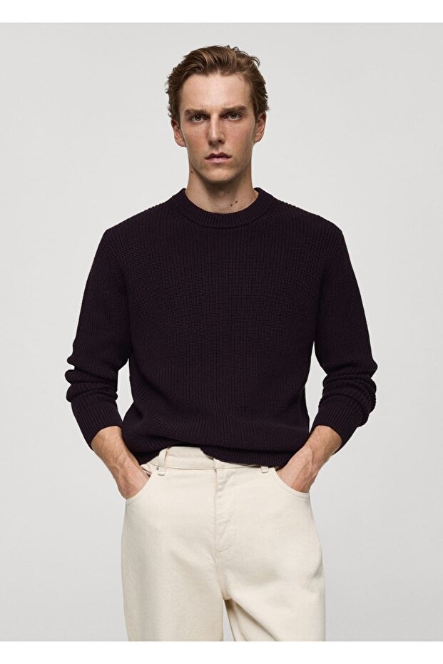 Fitilli pamuklu triko kazak - 1