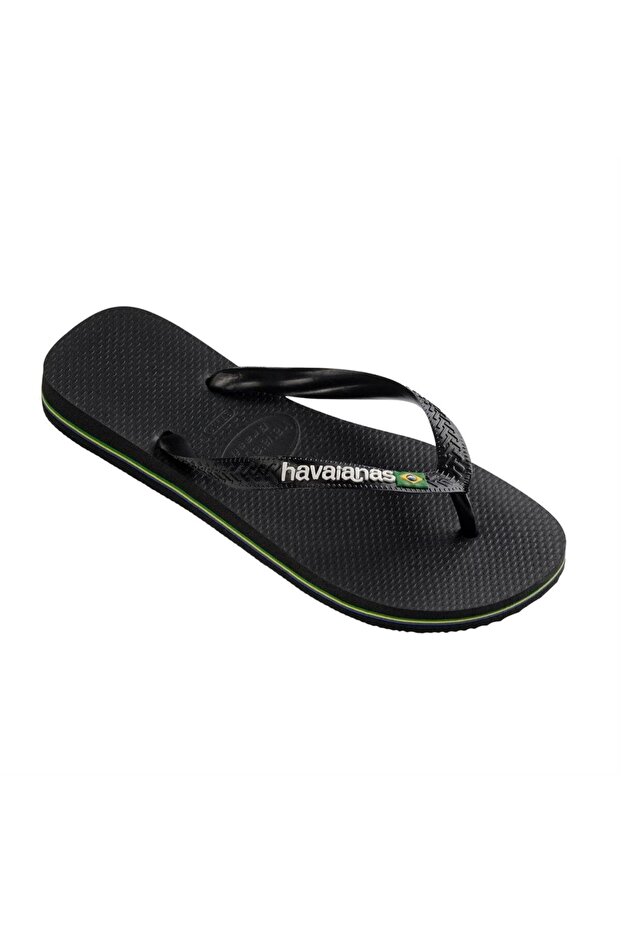 Brasil Logo Black Slippers