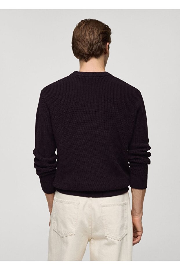 Fitilli pamuklu triko kazak - 4