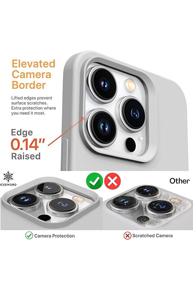 غطاء ناعم من السيليكون متوافق مع هاتف iPhone 15 PRO MAX مصنوع من الألياف الدقيقة المقاومة للخدش (أبيض) - 6
