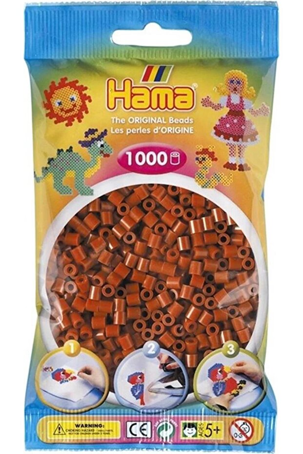 خرز ميدي بني أحمر - 1000 قطعة