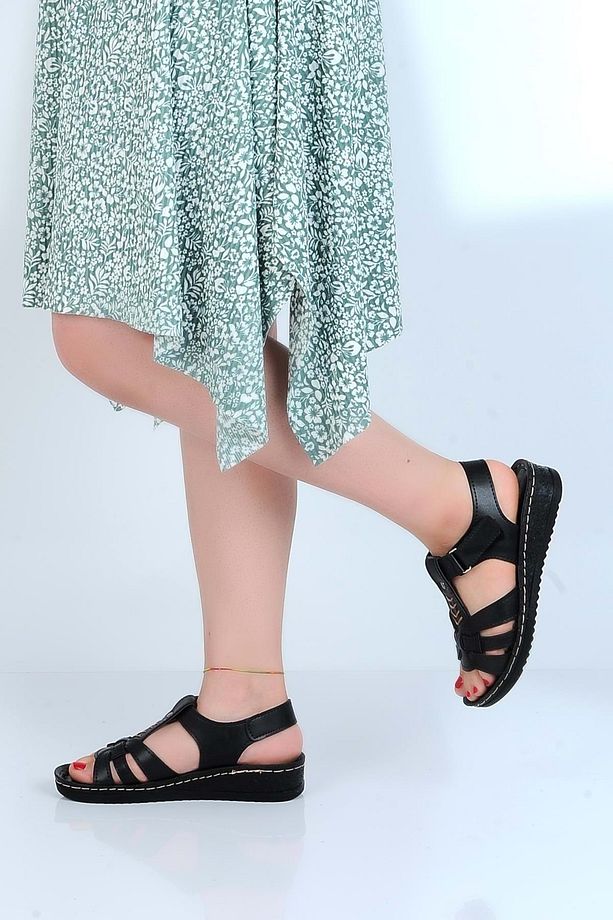 Moda Ayakkabı 58412 Polero Kadın Düz Yazlık Sandalet - 3