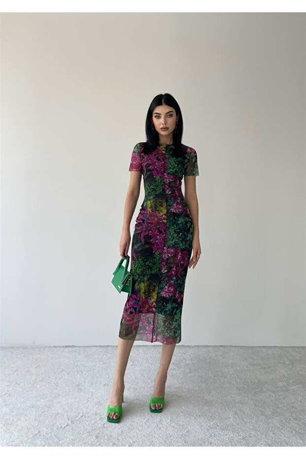 Rochie Midi Perlis - Neagra - 1