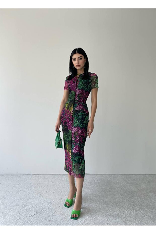 Rochie Midi Perlis - Neagra - 3