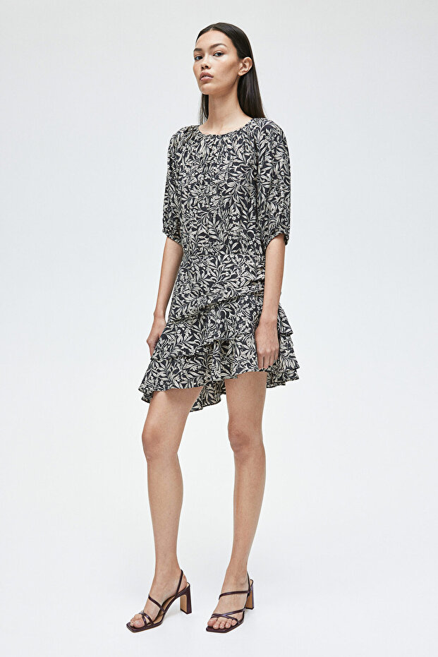 Farbalalı Elbise - 2