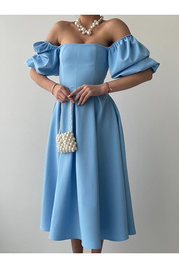 Benjamin Çan Etekli Midi Boy Elbise - 6