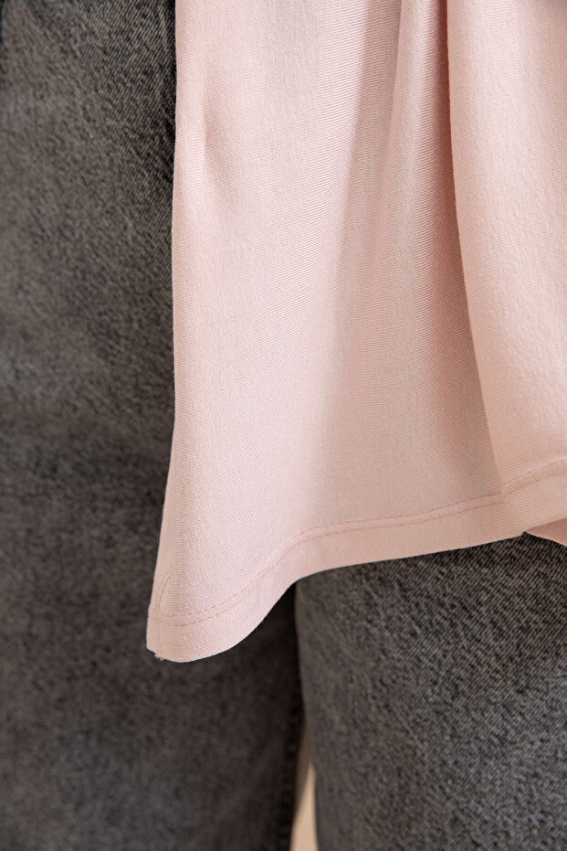 شال قطني ممشط بلون مسحوق - 5