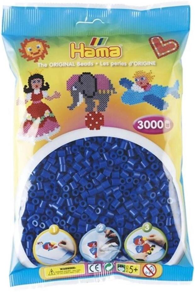 خرز ميدي 3.000 قطعة - أزرق