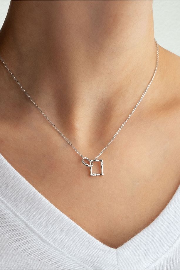 İkonik 18 Ayar Sarı Altın Kaplama 44 Cm Gümüş Minimal Kolye - 3