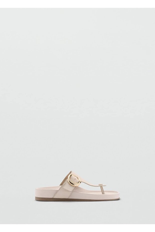 Tokalı deri sandalet - 2