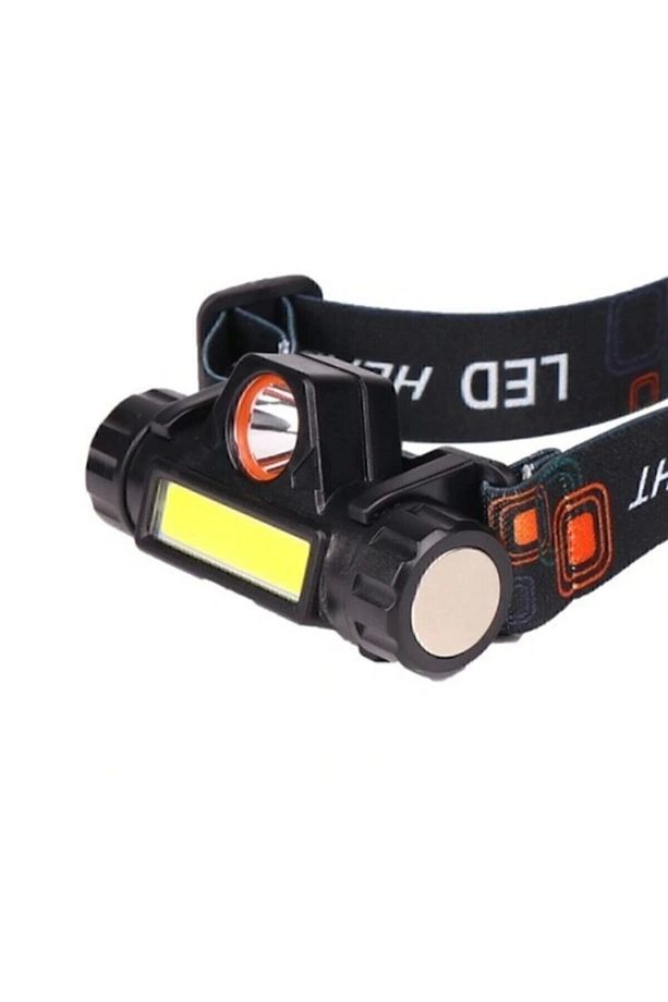 1200 Lümen Cob Led Şarjlı Kafa Lambası Şarjlı Kafa Feneri 1200 Lümen Cob Led Işıldak - 2