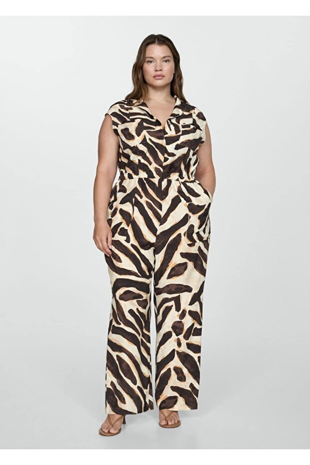 Cepli Hayvan Desenli Tulum - 8