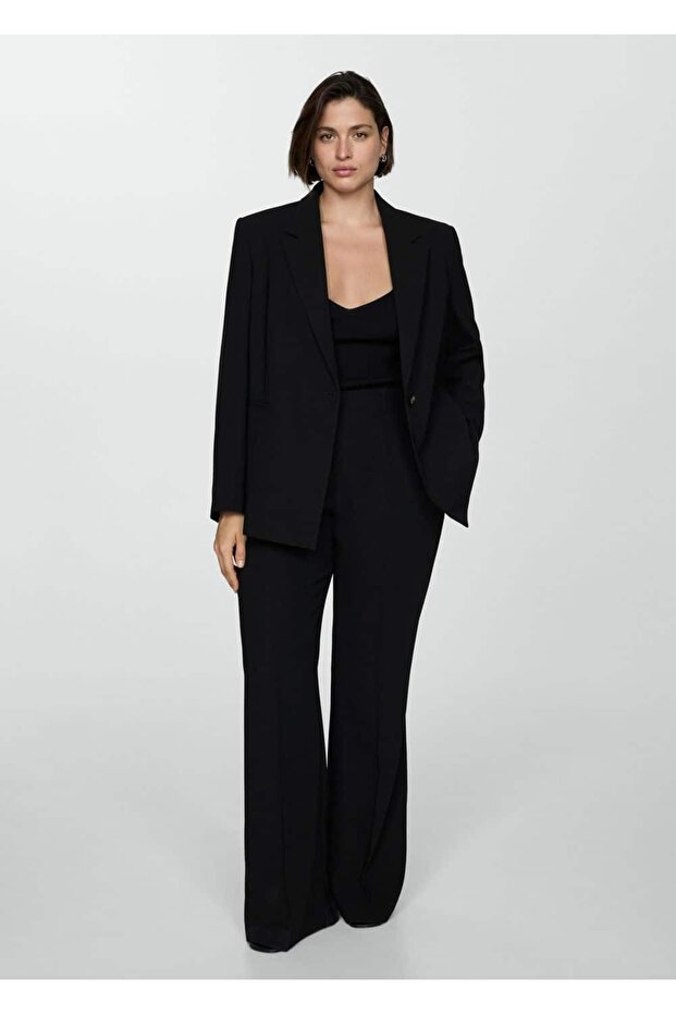 Düz Kesim Blazer Ceket - 6