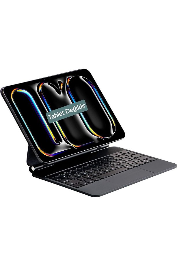 Apple Ipad Pro 11 M4 2024 Manyetik Bluetooth Magic Keyboard Touchpad Işıklı Klavyeli Kılıf - 1