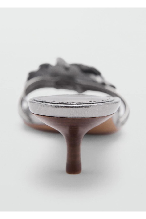 Çiçekli topuklu sandalet - 4