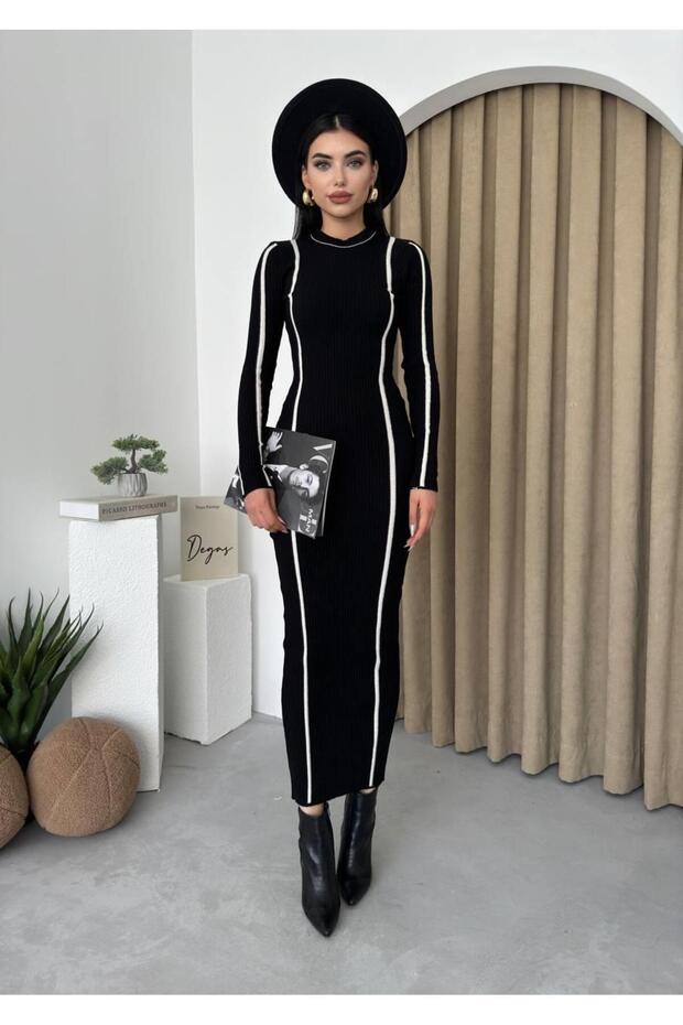 Kamila Triko Midi Elbise - 1