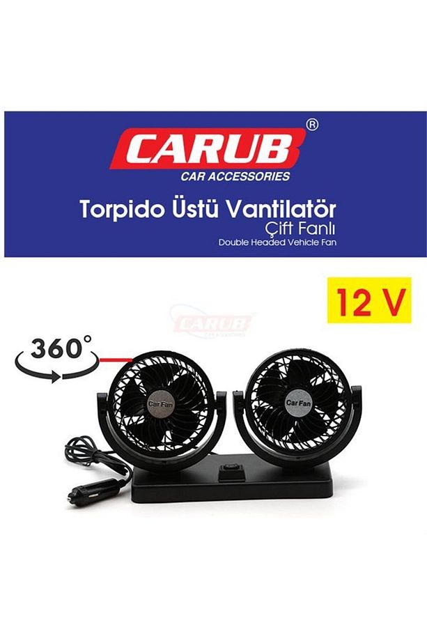 2'li Vantilatör Torpido Üstü 12 Volt - 5