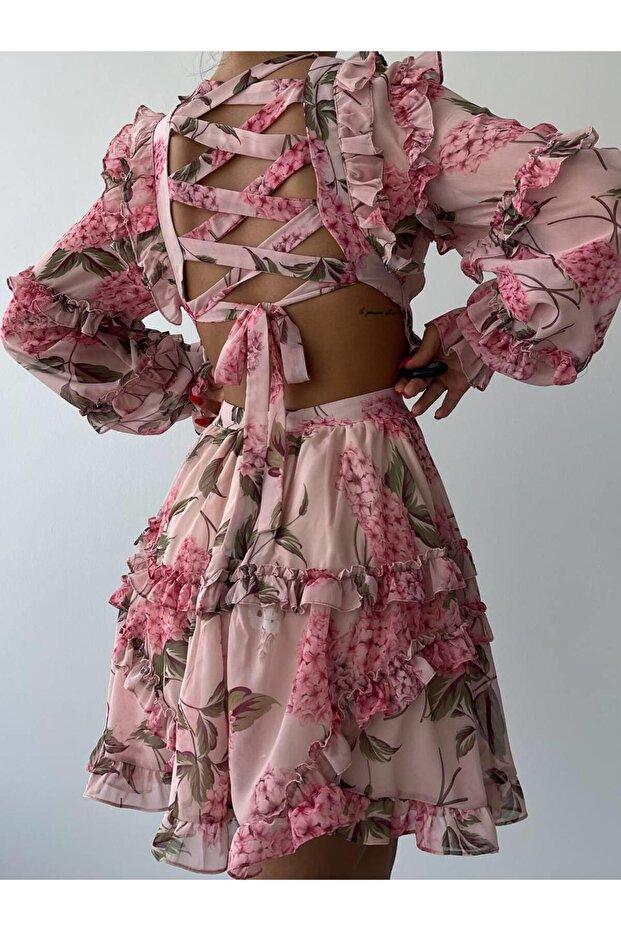 Arya Tasarım Sırt Dekolteli Elbise - 8