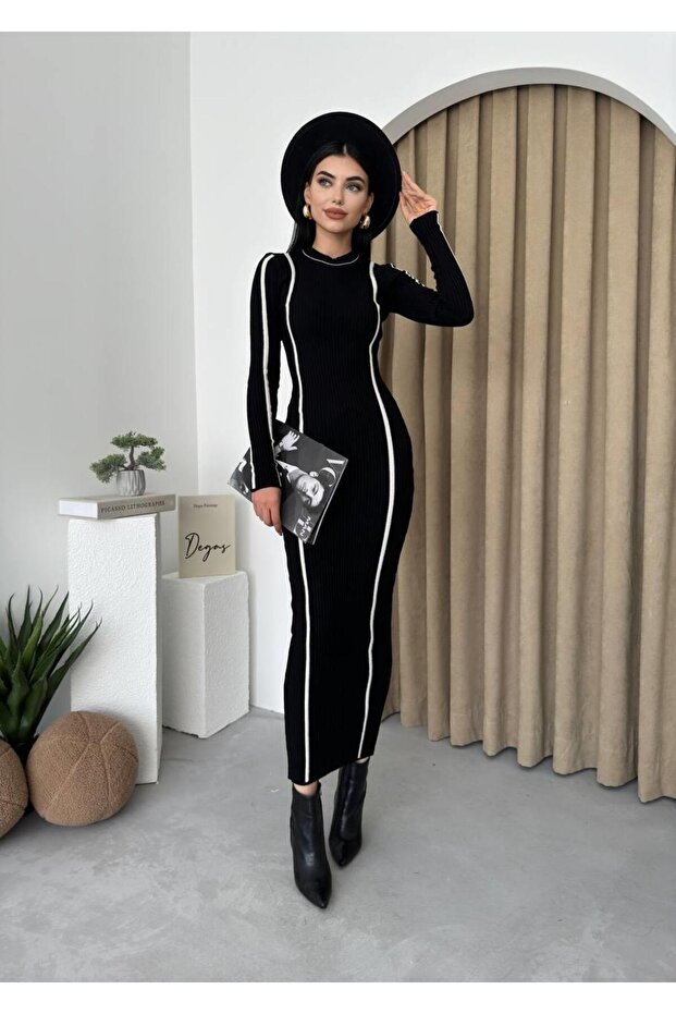 Kamila Triko Midi Elbise - 7