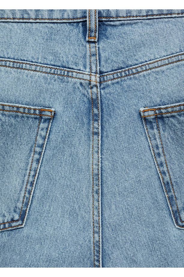 Regular Kesim Bob Jean Pantolon - 8