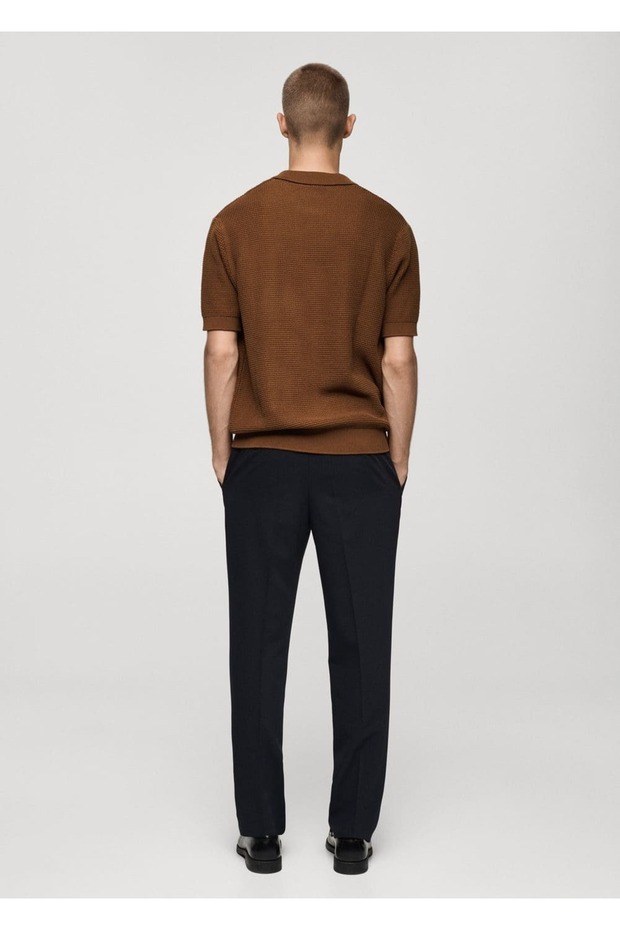 Pamuklu Orta Kalınlıkta Triko Polo Gömlek - 4