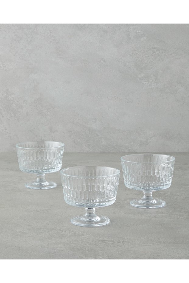 Transparent Pure Glass - Set of 3 250 ml Cups