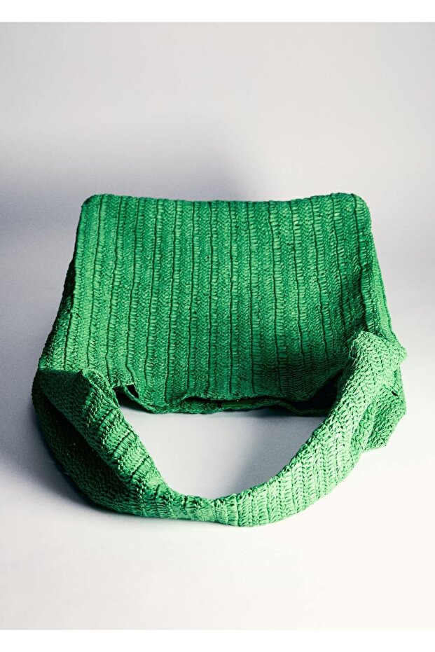 Doğal elyaf shopper çanta - 5