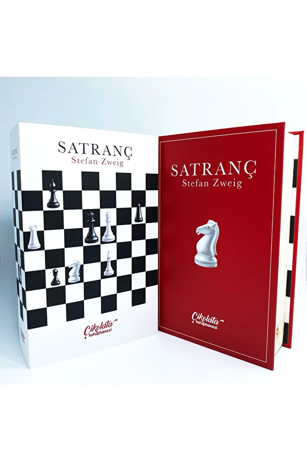 Stefan Zweig Satranç Temalı Ciltli Çikolata Kütüphanesi - 1