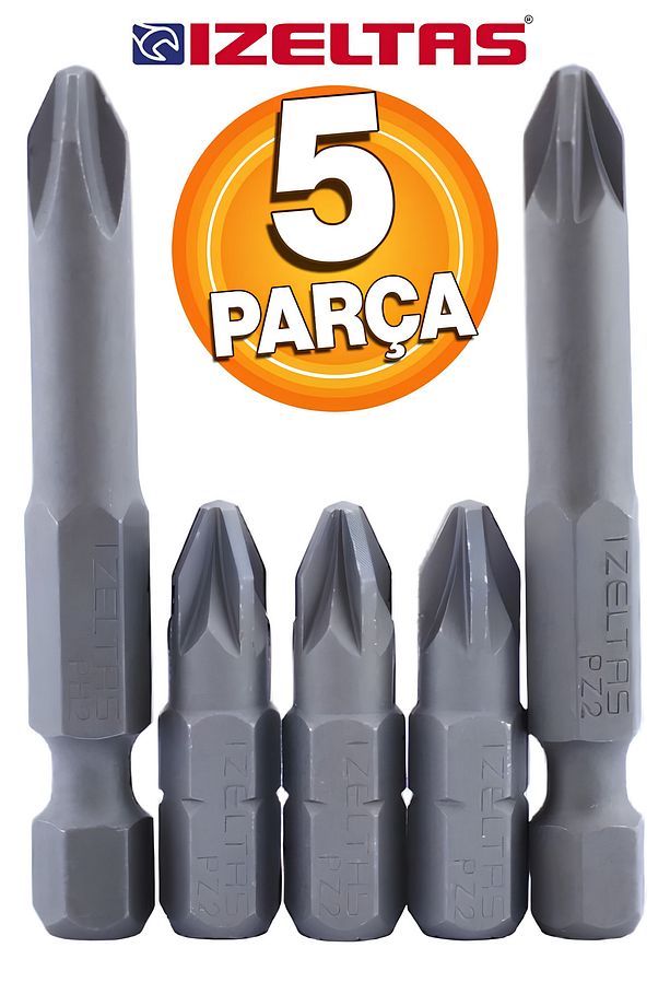 Izeltaş Matkap Ucu Seti Bits Uç Vidalama Aparatı Yıldız Uç (5 PARÇA) - 1