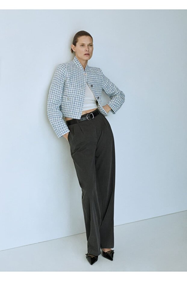 Metal düğmeli tüvit ceket - 7