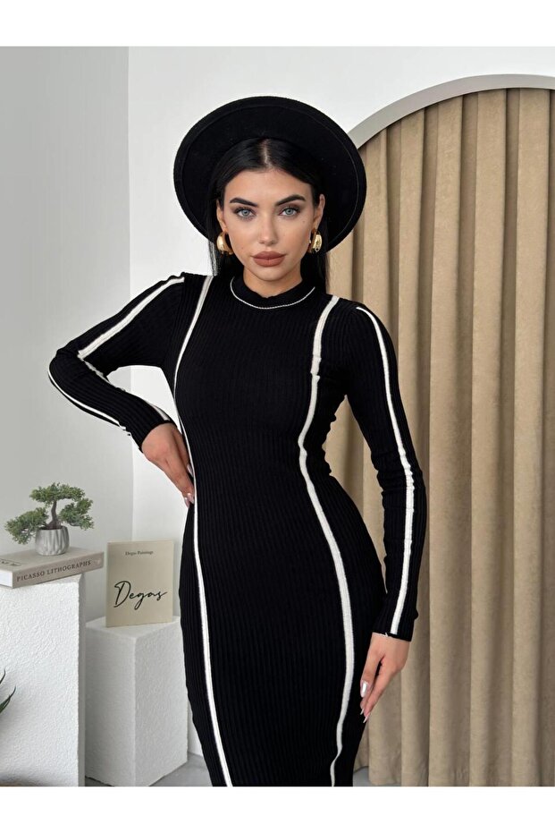 Kamila Triko Midi Elbise - 3