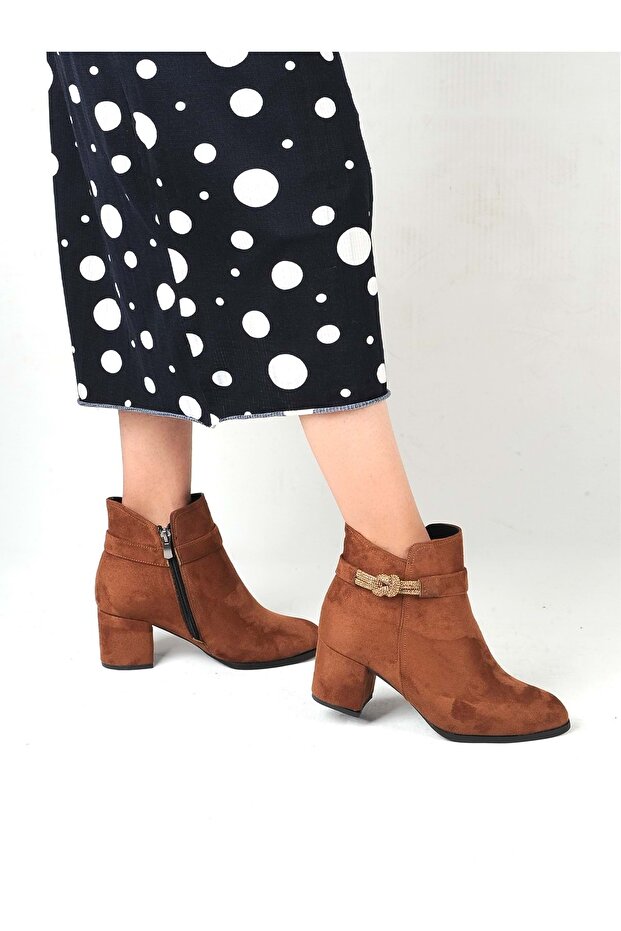 Moda Ayakkabı 23-134 Kadın 5 Cm Bot Ayakkabı - 4