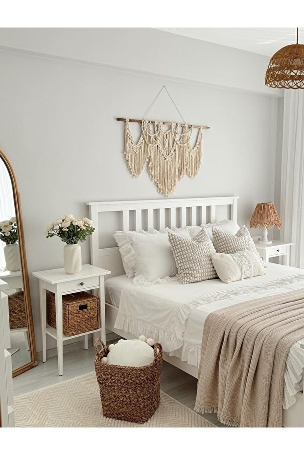 King Size King Size Double Broken White Frilly Cotton Hotel Series Duvet Cover Set
