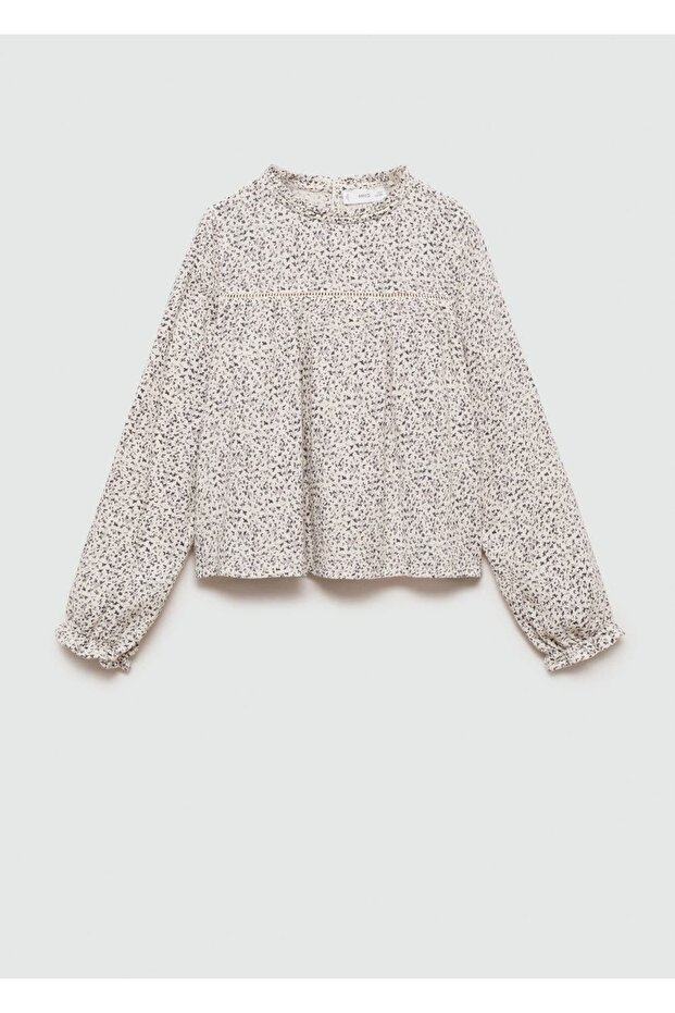 Çiçek Desenli Bluz - 3