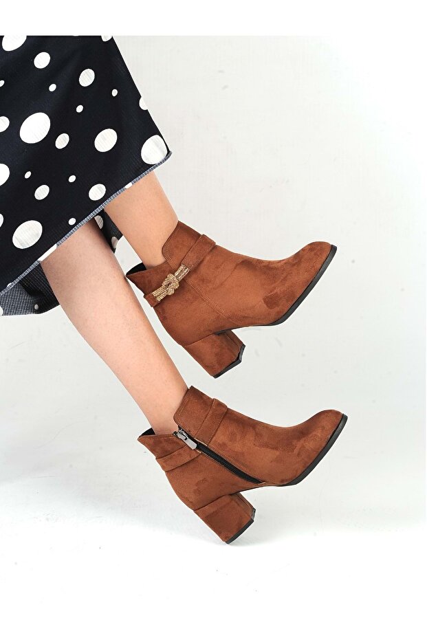 Moda Ayakkabı 23-134 Kadın 5 Cm Bot Ayakkabı - 1