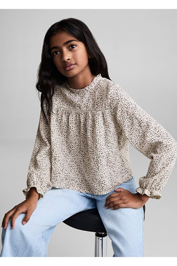 Çiçek Desenli Bluz - 6