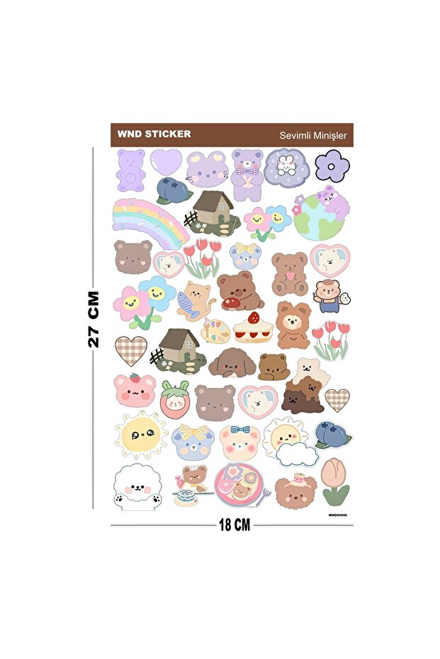 Sevimli Miniş Sticker Set - 1