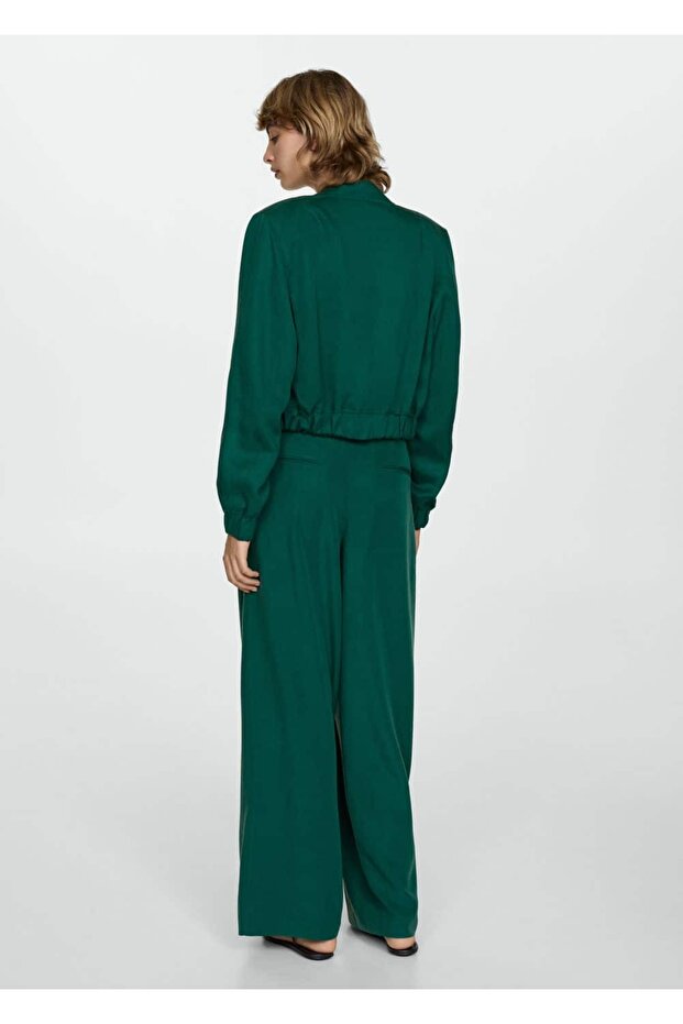 Kemerli lyocell pantolon - 4