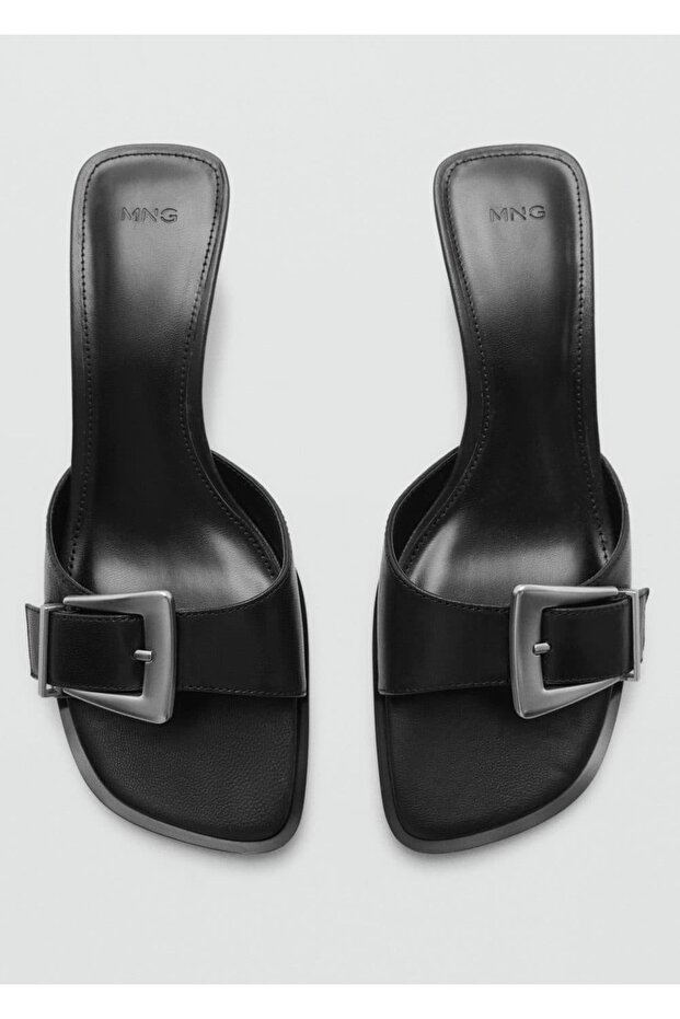 Tokalı deri sandalet - 6