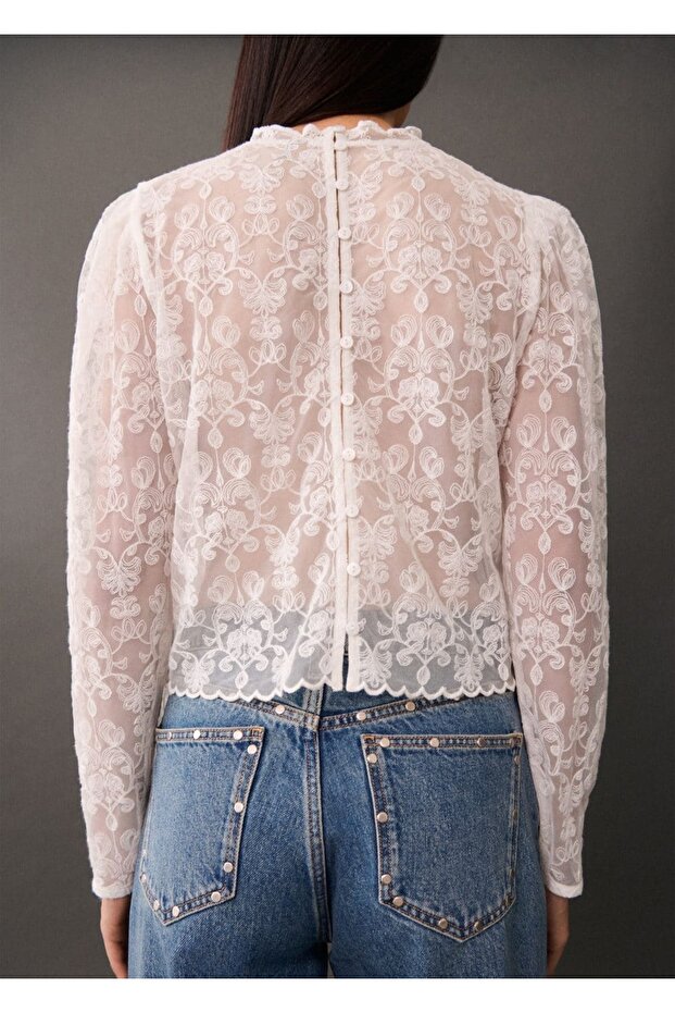 Yarı transparan gömlek - 4