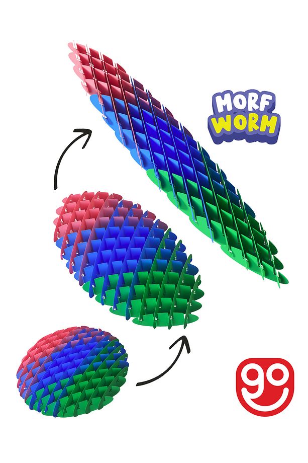 Morf Worm Fidget Stres Solucanı Duyusal Oyuncak Eğitici Oyuncak - 3