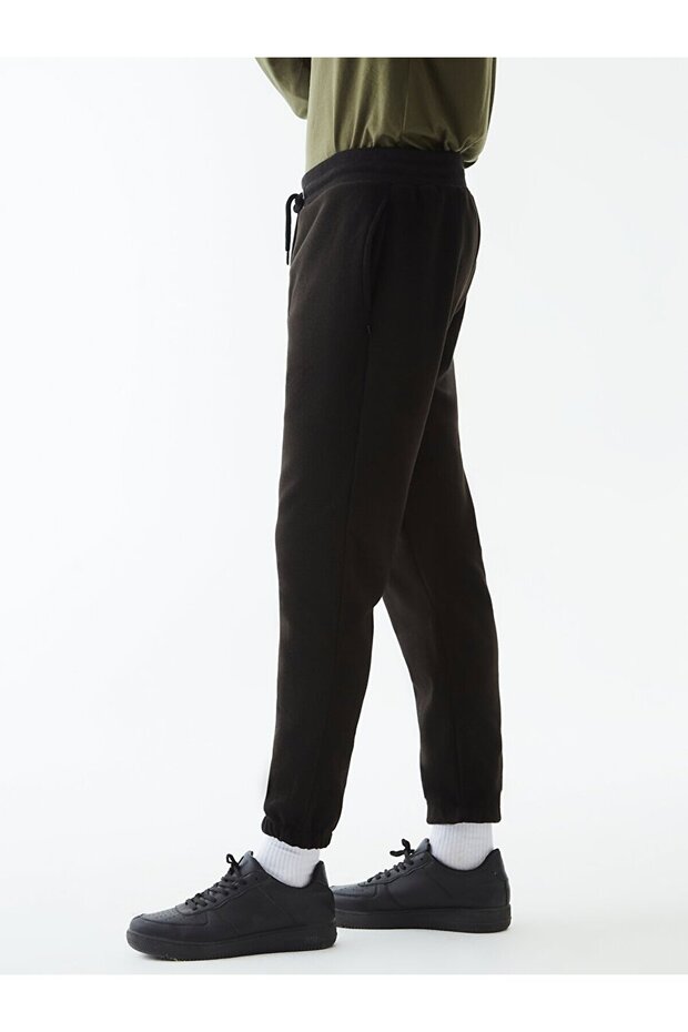 Düz Jogger Siyah Eşofman - 4